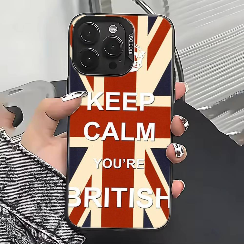 England F-Flag Football matches Phone Case For iPhone 17,16,15,14,13,12,11 Plus,Pro Max,XS,Colored Silver Plated Inside Cover