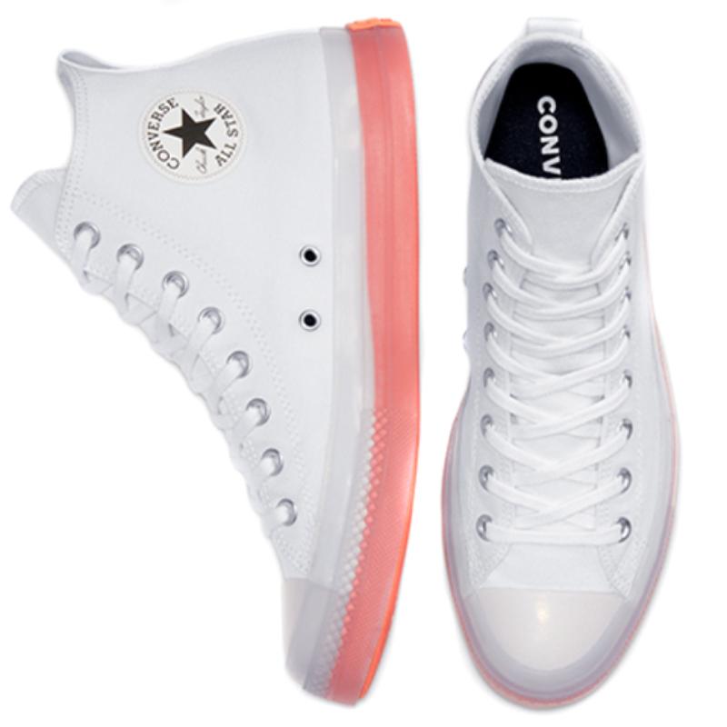 Converse Chuck Taylor All Star CX Желейная подошва Простые и удобные Высокие парусиновые Унисекс Белый Оранжевый