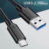Кабель USB Type C USB 3.0 на USB C Провод для быстрой зарядки Передача данных Кабель для SSD-накопителя USB 3.2 10 Гбит/с 60 Вт для Xiaomi Samsung S21