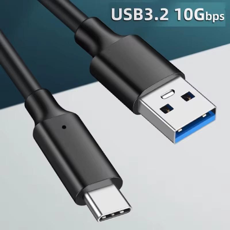 Кабель USB Type C USB 3.0 на USB C Провод для быстрой зарядки Передача данных Кабель для SSD-накопителя USB 3.2 10 Гбит/с 60 Вт для Xiaomi Samsung S21