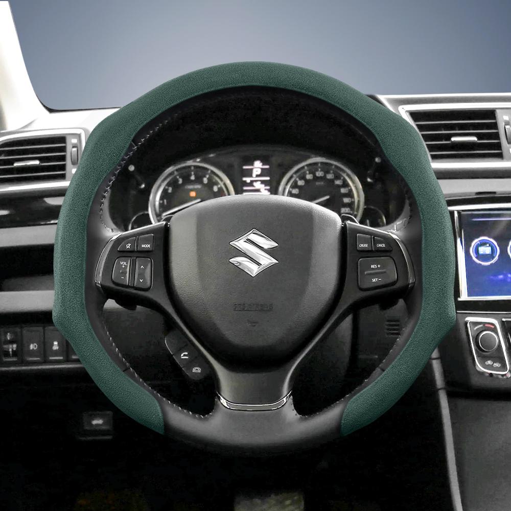 Подходит для Suzuki Premium Замшевая накладка на руль с кнопками, нескользящая и прочная, для Grand Vitara Jimny Swift Alto Celerio Sx4 Kizashi и других моделей