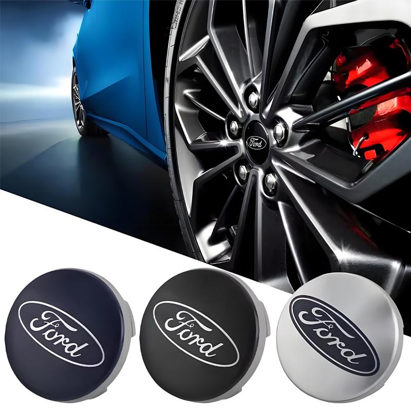 For Ford Focus Mondeo Mustang Fiesta Kuga MK2 Everest Escape 4Pcs 54mm Auto Emblem Original Wheel Center Cover Car Badge Hubcaps