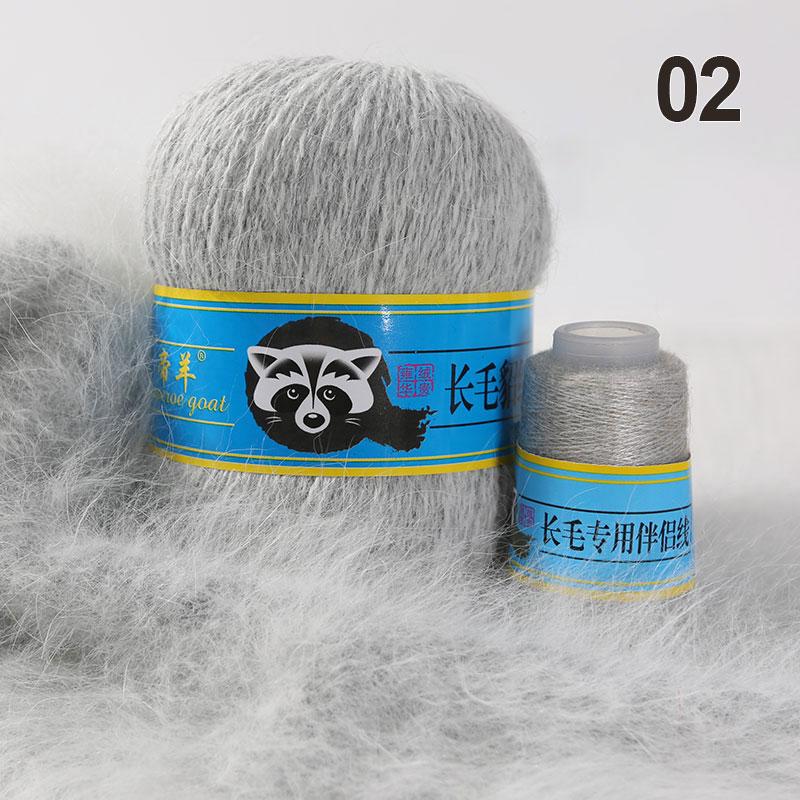 50 + 20 г/компл. длинная плюшевая норково-кашемировая пряжа для шарфа-кардигана, не скатывается