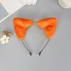 Handmade Simulation Fox Ears Hair Band Movable Cat Ears Hair Hoop Plush Animal Ear Headband Headdress Props