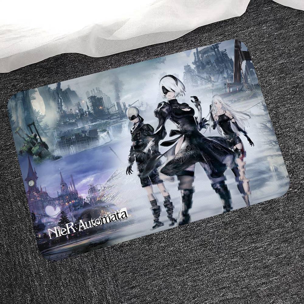 Игра NieR Automata Напольный коврик Прямоугольный Противоскользящий Домашний Мягкий Коврик для ванной Передняя дверь В помещении На улице Коврик Приветственный коврик