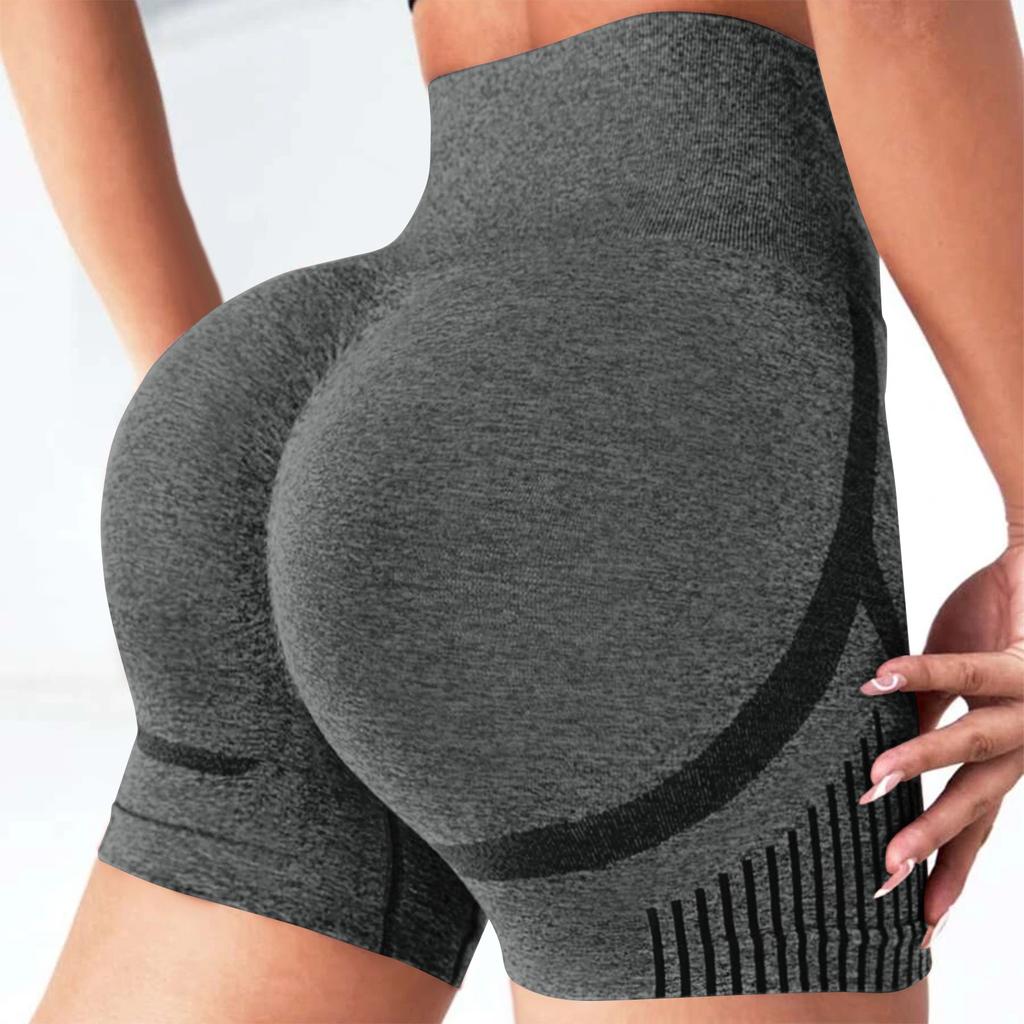 Women's Seamless High Waisted Casual Shorts, Sports Yoga Shorts, High Stretch Shorts