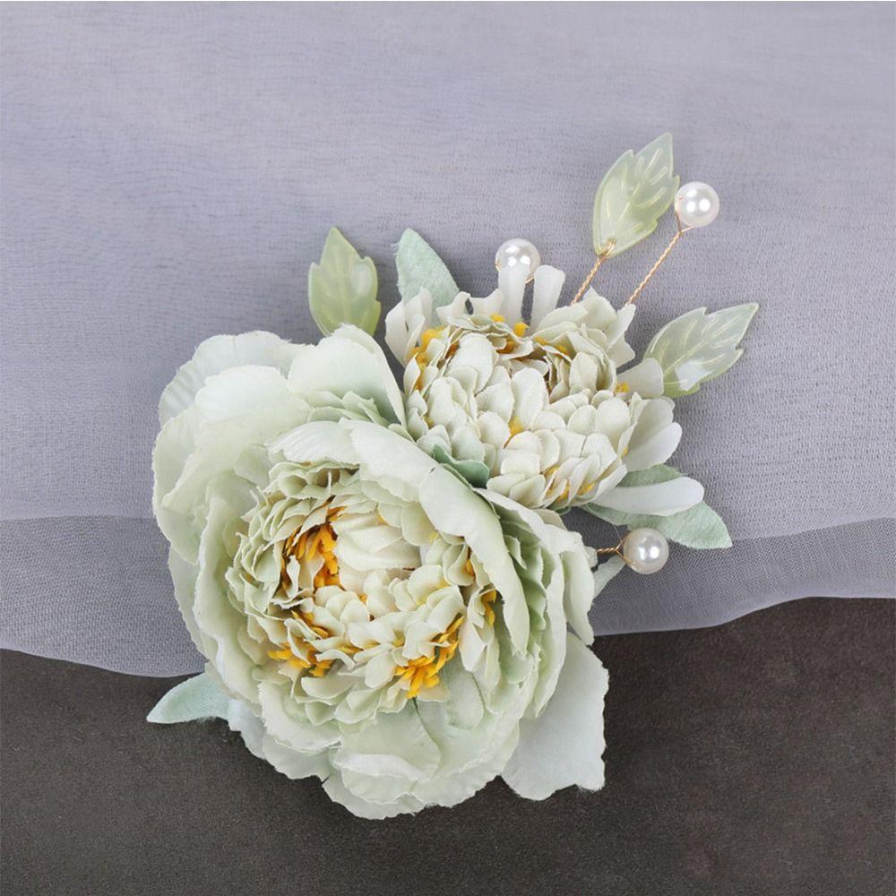 Цветочная брошь, заколка для волос с цветком, головные уборы, заколки для укладки волос, очаровательные пучки для волос невесты, женщины и девушки