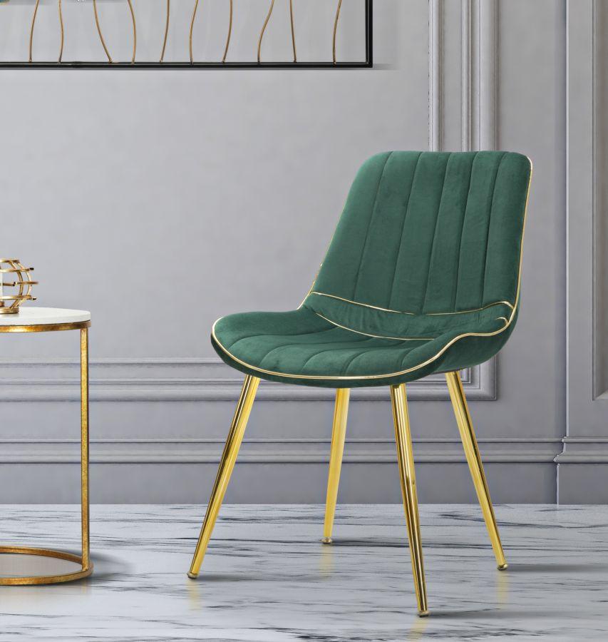 Chair Paris Green Gold Set 2 Pcs Cm 51X59X79