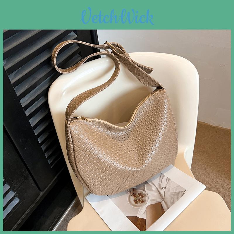 Womens Trendy Pu Woven Handbag For Work And Casual Outings