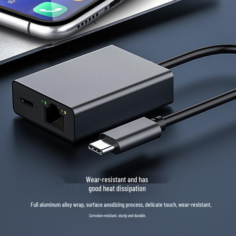 Универсальный док-станция 2-в-1 Type-C с PD100W, Gigabit Ethernet и портом Ethernet 100 Мбит/с