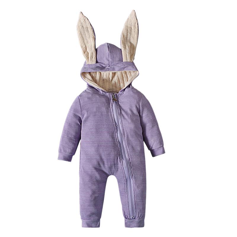 Комбинезон с капюшоном и ушками пасхального кролика для девочек - Весенне-осенний стиль