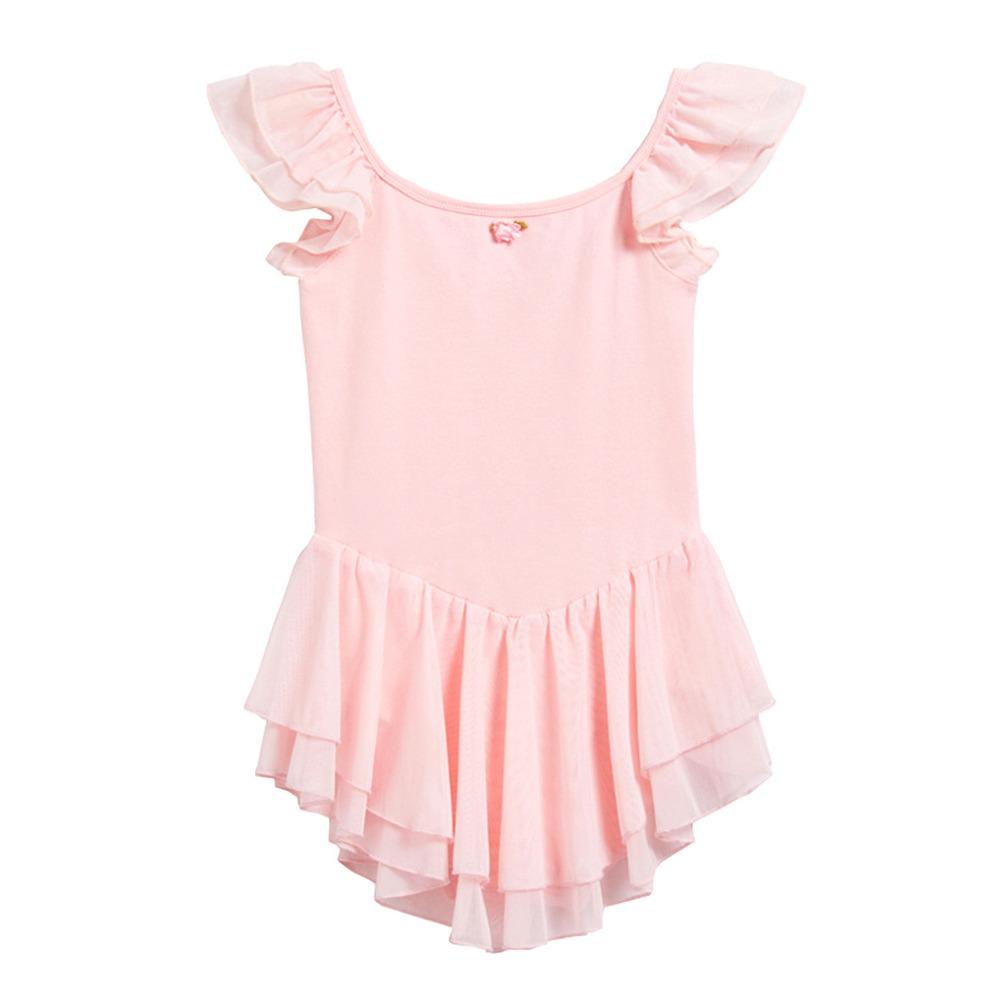 Short Sleeve Gymnastics Leotards Cotton Ballet Bodysuits Fashion Dancewear Kids Girls