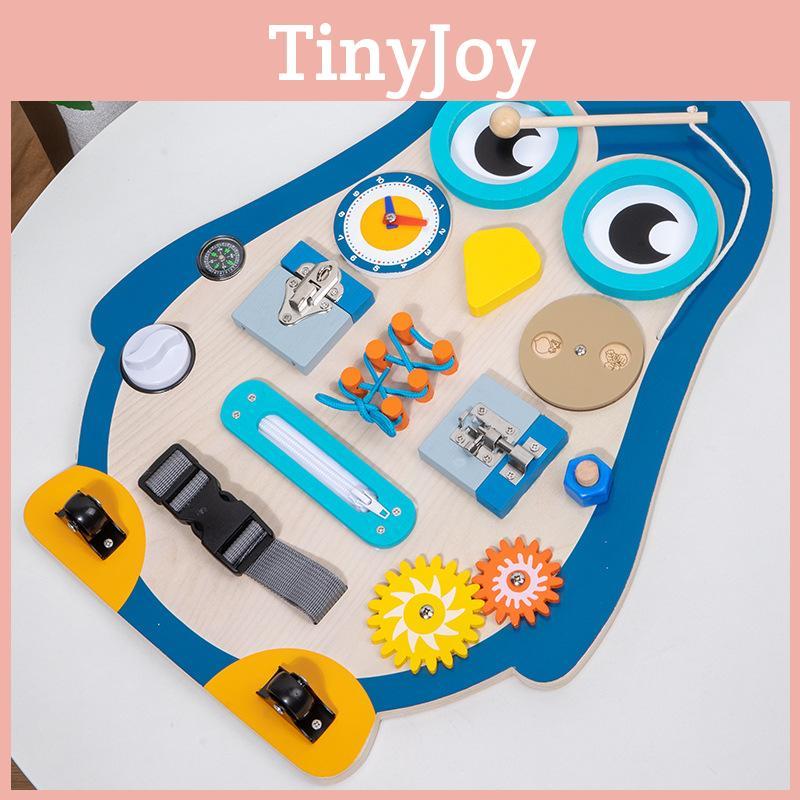 Wooden Shaped Penguin Unlock Montessori Entertainment Board Children Toy Puzzle