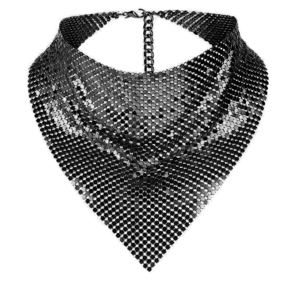 Headkerchief Sequined Triangle Scarves Headscarf Triangle Hijab Scarf Stage Performances