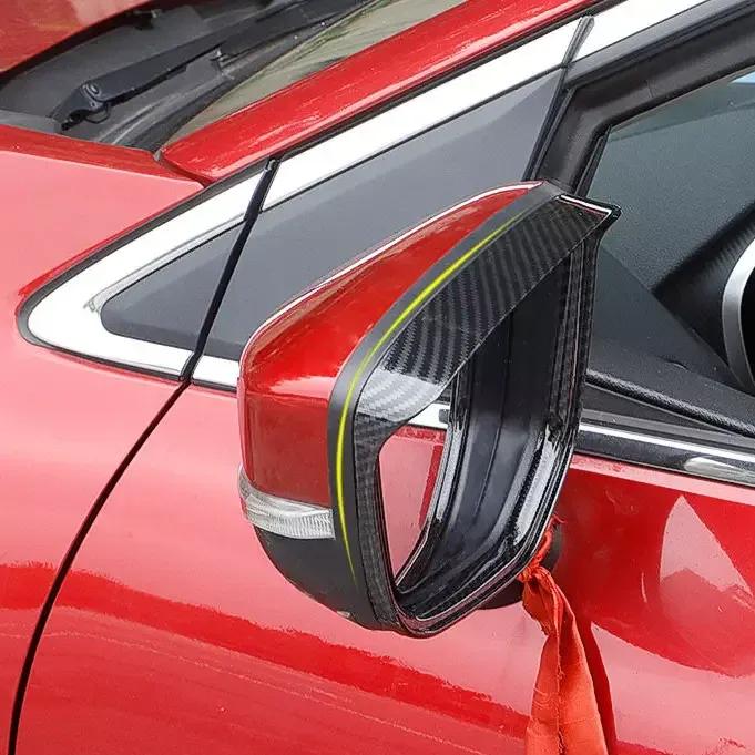 For Mitsubishi Eclipse Cross 2018- Car Rearview Mirror Rain Eyebrow Protector Cover Rainproof Frame ABS Mirror Accessories