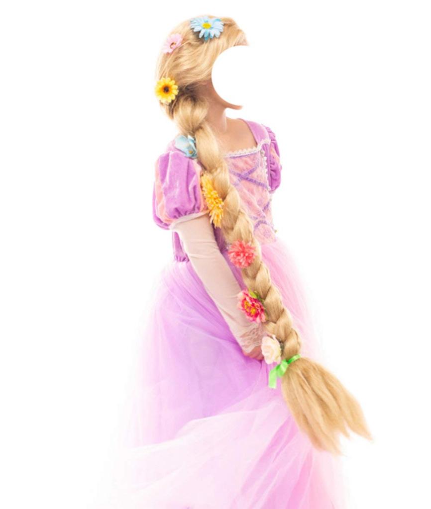 Мидория Лаванда Запутанная Рапунцель Косплей Парик для Хэллоуина, Мероприятий и многого другого