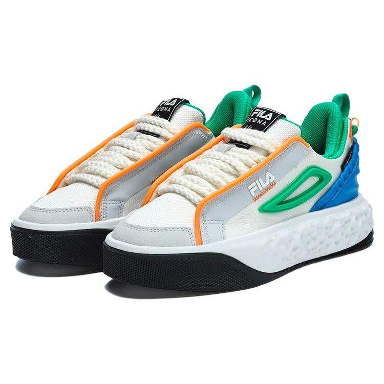 Fila Viva Fabric Прочные низкие кеды для скейтбординга Женские кроссовки Белый Зеленый Синий F12W323201FWL