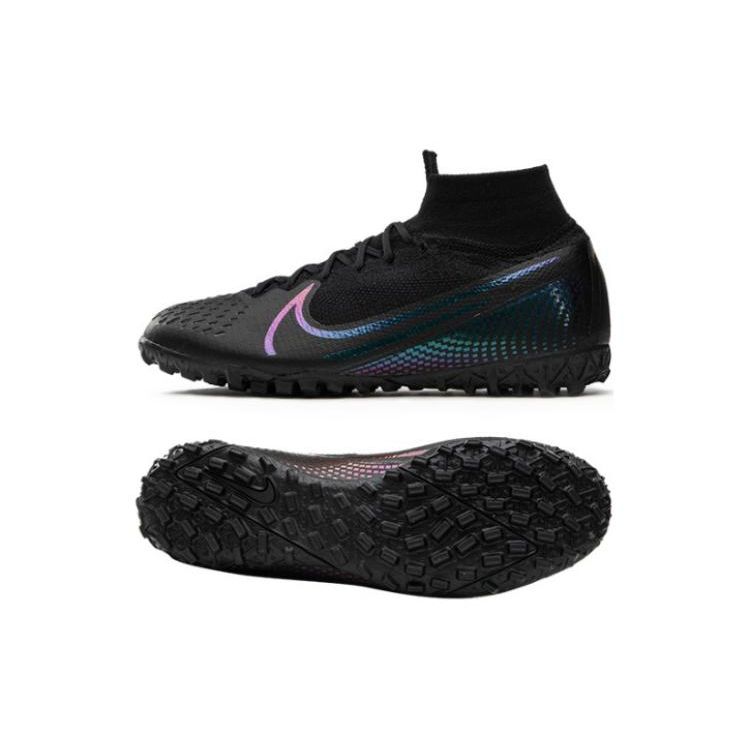 Nike Mercurial Superfly 7 Elite Удобные Легкие Футбольные Шиповки для Искусственного Покрытия Мужские кроссовки Черный Серебристый AT7981-010
