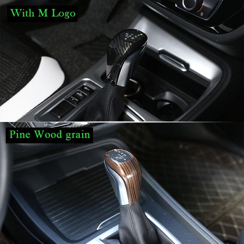 For BMW 1Series 2 Series X1 F46 F48 F52 2015- Carbon Fiber Color ABS Gear Shift Knob Head Cover Trim Car