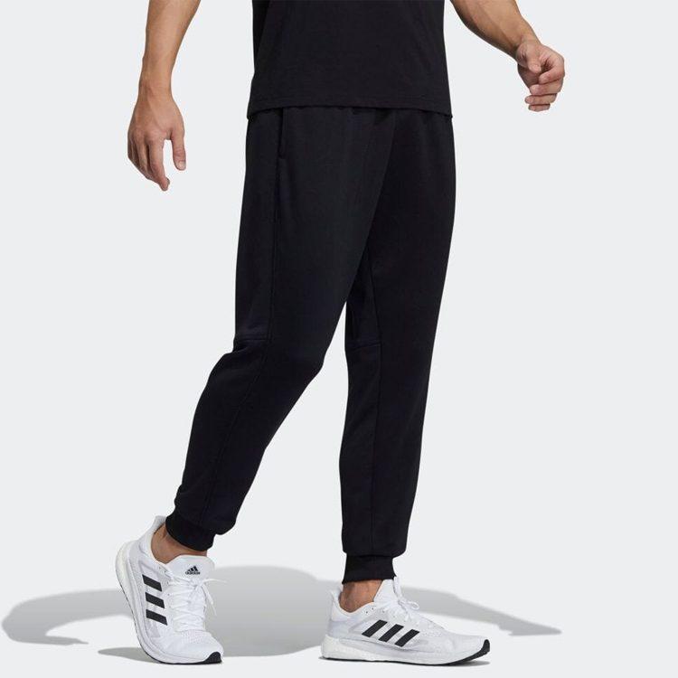 adidas Мужские вязаные спортивные штаны черные умеренной посадки прямые GN0804