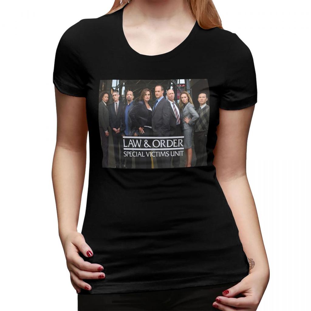 Футболка с мерчем Law And Order SVU для женщин, с круглым вырезом, уличный стиль, женские футболки, короткая летняя одежда, топы
