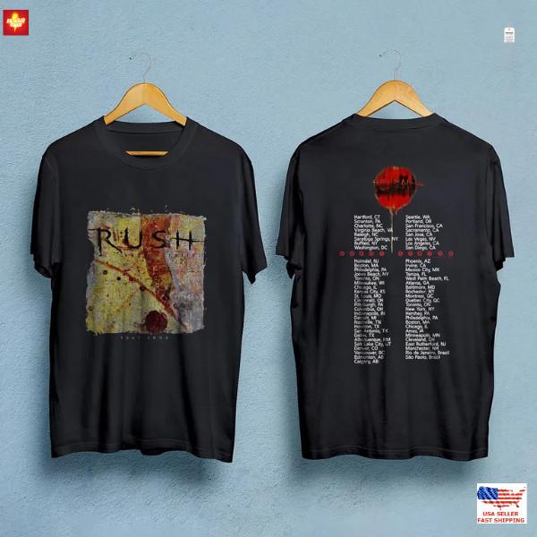 Новая одежда 2002 Rush Тур 'Тропы Пара' Футболка Rush Винтажная рубашка Rush Концертный унисекс-футболка