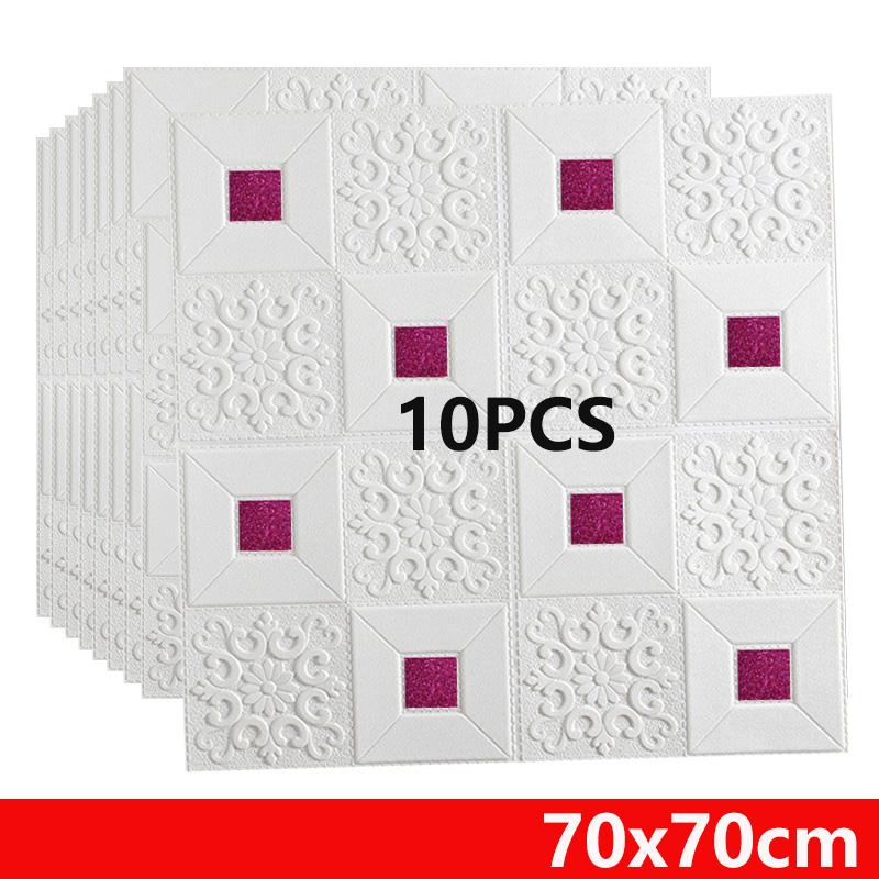 70X70CM Foam Ceiling Panel Wall Stickers Roof Decal Self Adhesive 3D Waterproof Wallpaper For Kids Room Living Room Big Size