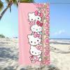 Hello Kitty Beach Towel Cartoon Flower Print Microfiber Quick Dry Bath Towel Oversized Absorbent Beach Blanket