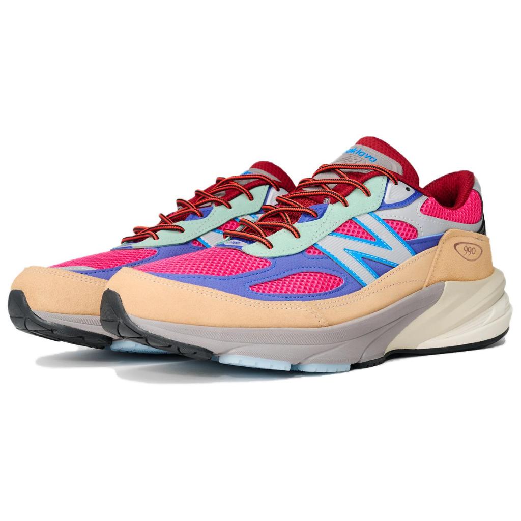 Action Bronson x New Balance 990v6 Сделано в США Амазония Мужские кроссовки Разноцветные Ярко-розовые Королевско-синие U990AT6