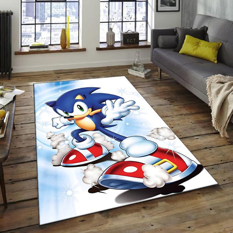 1pc S-Sonic (2) Design Area Rug - Non-Slip, Soft & Cozy Floor Mat for Living Room, Bedroom, Office - Indoor/Outdoor Decorative Carpet