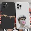 For Iphone 13 12 Mini 11 14 Pro Max 14plus Protective Case Fashion Popular Mona Lisa Art David Abstract Candy Silicone Cover
