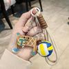 Креативный вращающийся брелок для ключей волейбольный мяч: Мультяшный спортивный брелок для рюкзаков, Персонализированный студенческий сувенир