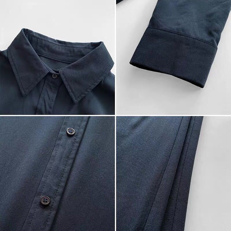 Casual Comfortable and Versatile Women's Shirt Loose Design Sense Niche Blouse Long-sleeved White Bottoming Shirt Temperament Elegant Fashion Top