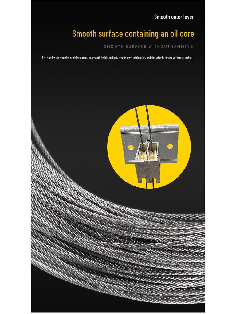 Трос для бельевой веревки из нержавеющей стали 304 и аксессуары для замены сушилки для белья с ручной лебедкой на балконе.