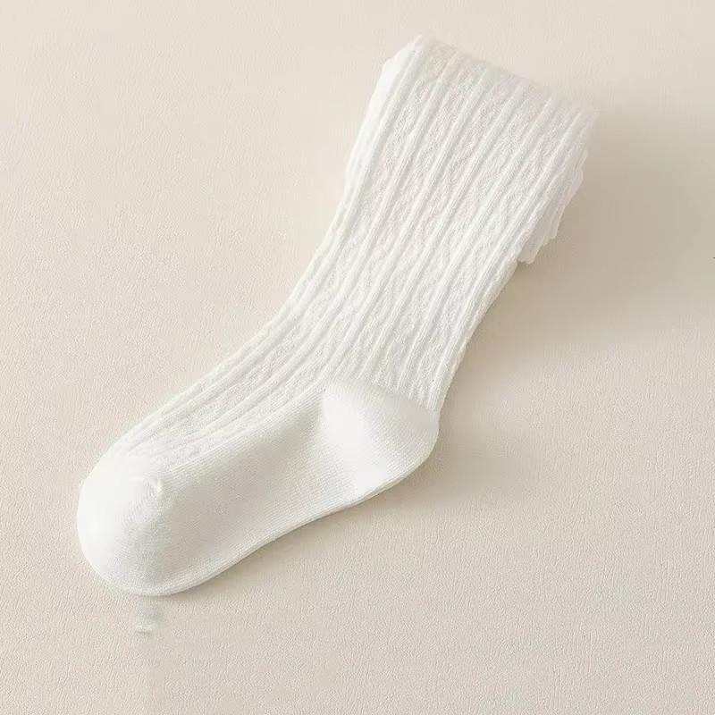 Новые весенне-осенние колготки для девочек с узором «перекрутки» для детей 0-6 лет, детские носки однотонного цвета с акулами, сочетающиеся с юбкой, корейская версия