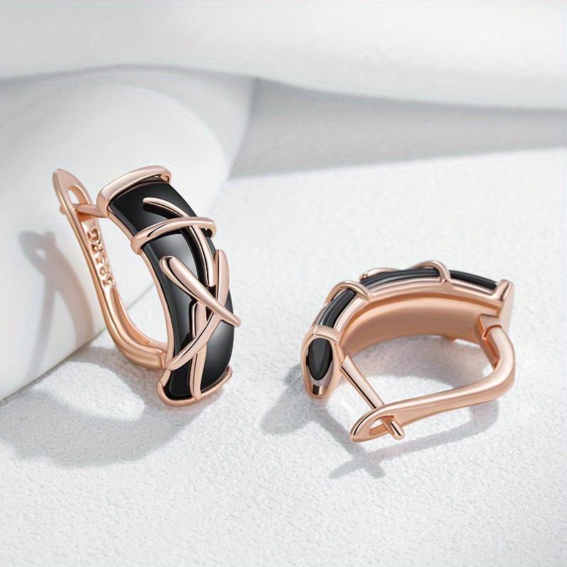 Роскошный полосатый набор с двухцветными серьгами, оригинальные серьги цвета шампанского для женщин, подарок на Рождество, День святого Валентина, праздник