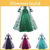 Vintage Sleeve Long Printed Party Dress Costume Role Play Elegant Evening Gown