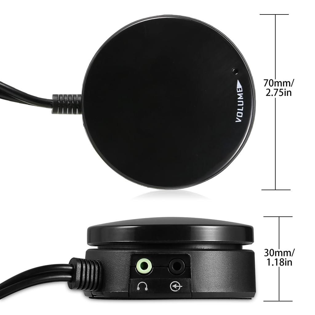 Мини 3,5 мм регулятор громкости для компьютера, аудиопереключатель с разъемом для микрофона для наушников/динамиков