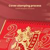 Настольный календарь на 2024 год, яркий цвет, плавное письмо, китайский Новый год, ежемесячный календарь, планировщик, подарок