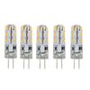 5pcs AC 220V 1W G4 LED Bulb 24leds SMD 3014 Warm/Cold White Lights Equivalent To 10W 20W Halogen Lamp For Home Chandelier