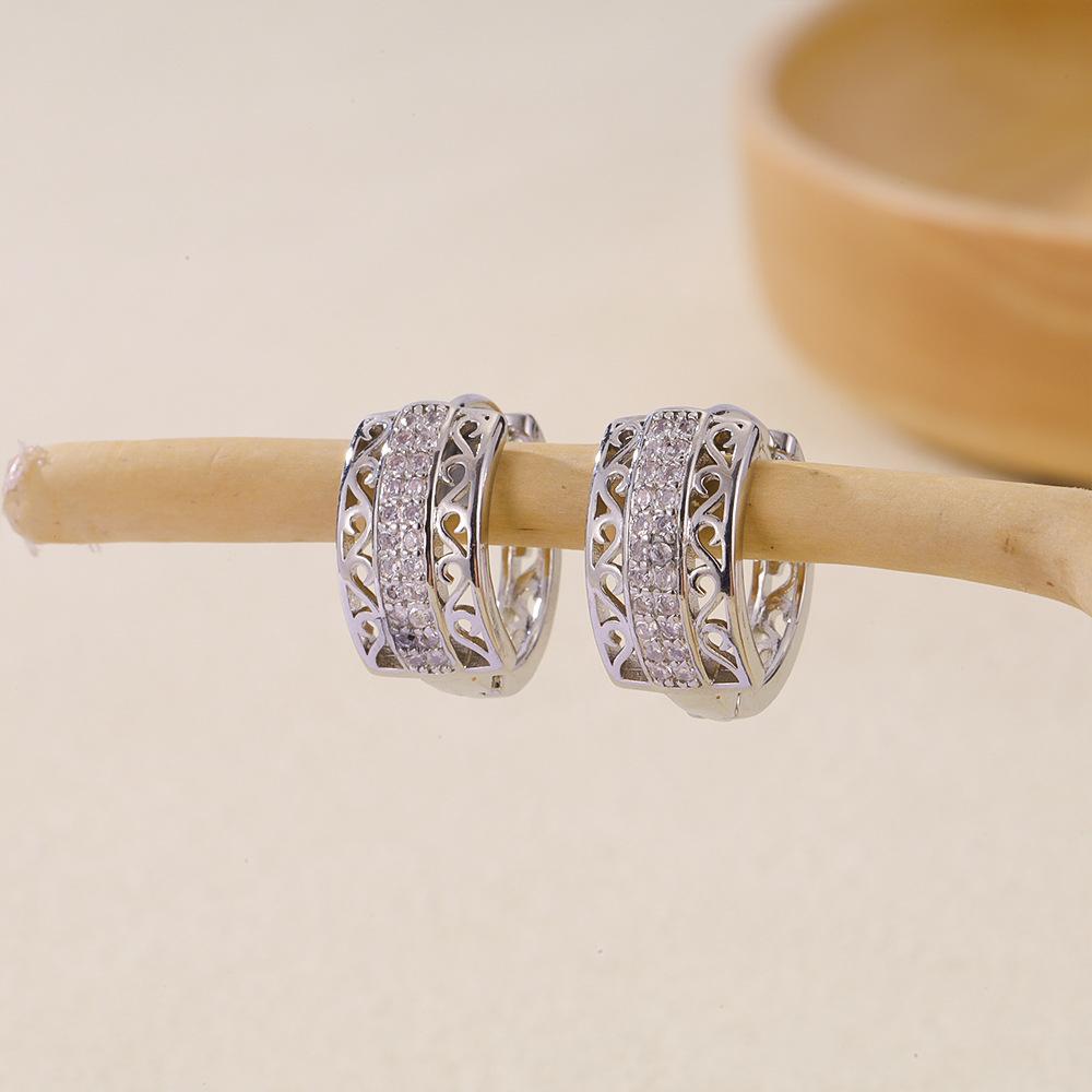 Color Earrings Women'S Jewelry Selection, Fashionable Multi-Style Zircon Earrings Inlaid With Zirconium Exquisite Jewelry