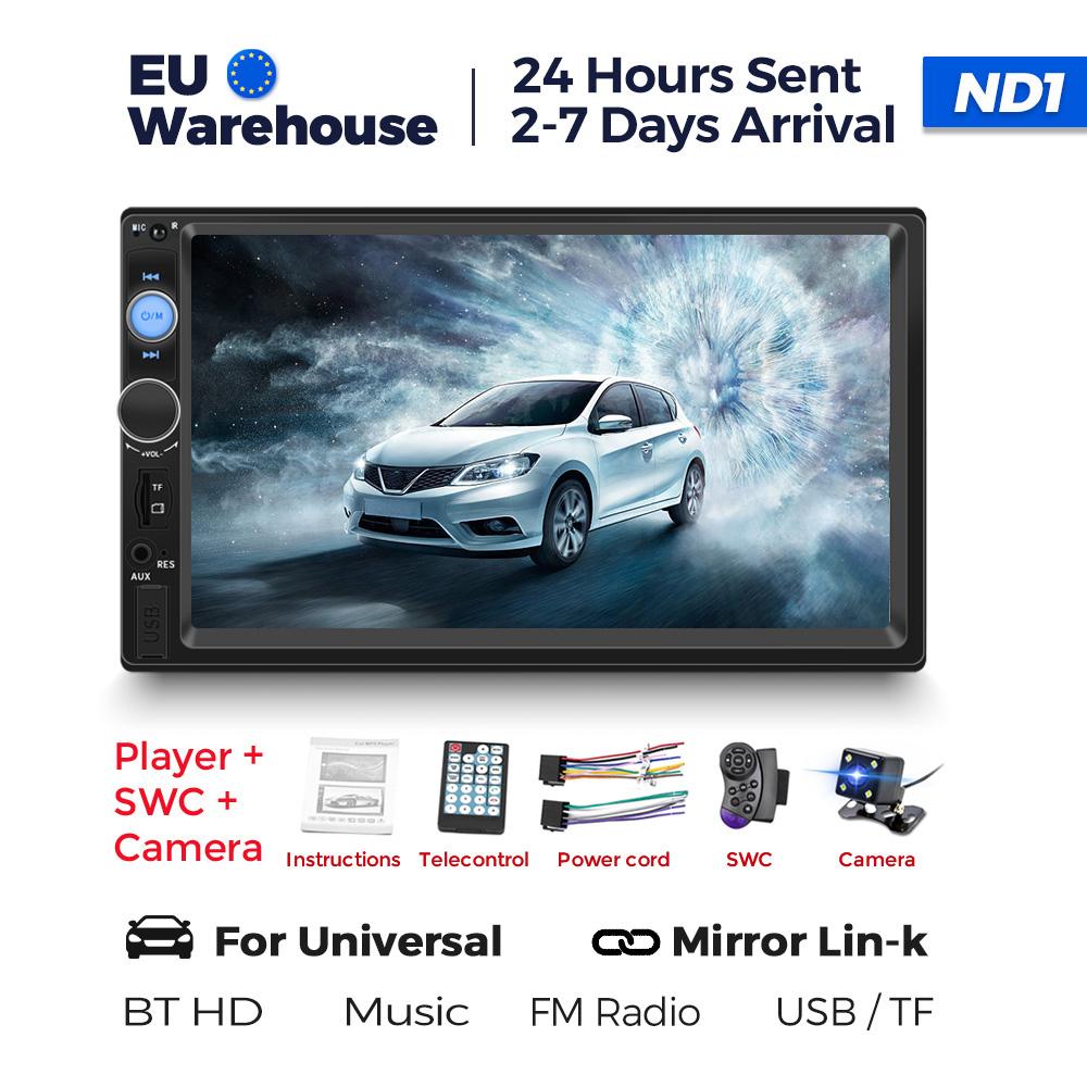 Navifly 7-inch HD Touch Screen 1 Din 2 DIN MP5 Player Multimedia Carplay+Auto Car Radio Universal For Honda Toyota Kia Hyundai