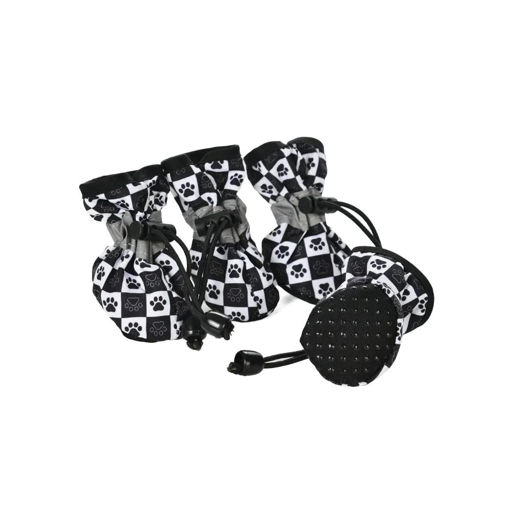 4 шт. Обувь для домашних собак Водонепроницаемые носки для щенков Маленькие Средние Собаки Кошка Теплые Зимние Нескользящие Ботинки Домашняя Обувь для Дождя Йорки Кроссовки