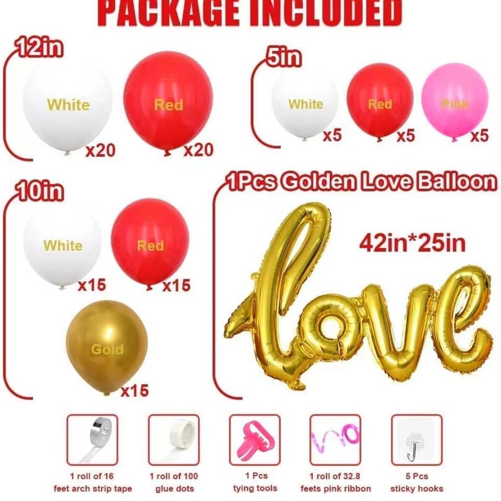 Воздушный шар для признания в любви на День святого Валентина, 12-дюймовый латексный шар, любовь, алюминиевая пленка, воздушный шар на День святого Валентина, украшение свадебной комнаты