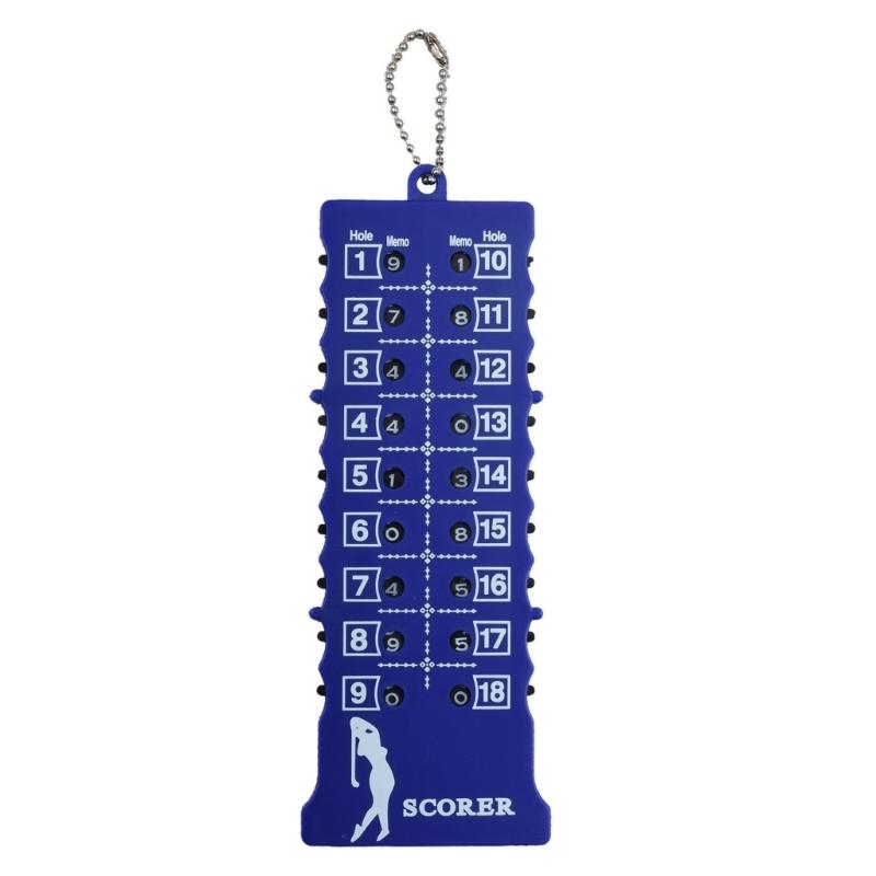 Golf Score Indicator 18 Hole Strokes Counter Handheld Scorer Digits Rectangle Keychain Golf Handy Count Shot Clickers