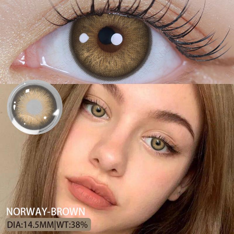 Eyeshare Natural Color Lens Eyes 2pcs Color Contact Lenses For Eye Blue Beauty Contact Lenses Eye Yearly Cosmetic Color Lens