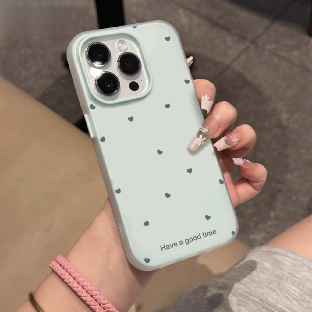 Простой нишевый love подходит для чехла для мобильного телефона iPhone16/17 Apple 15 двухсторонний желе 14/13 женские 12 комплектов