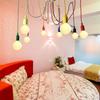 Colorful 6/8/10 Lights Lustre Retro Edison Bulb Chandelier Loft Light Pendant Lamp Spider Light Restaurant Warehouse