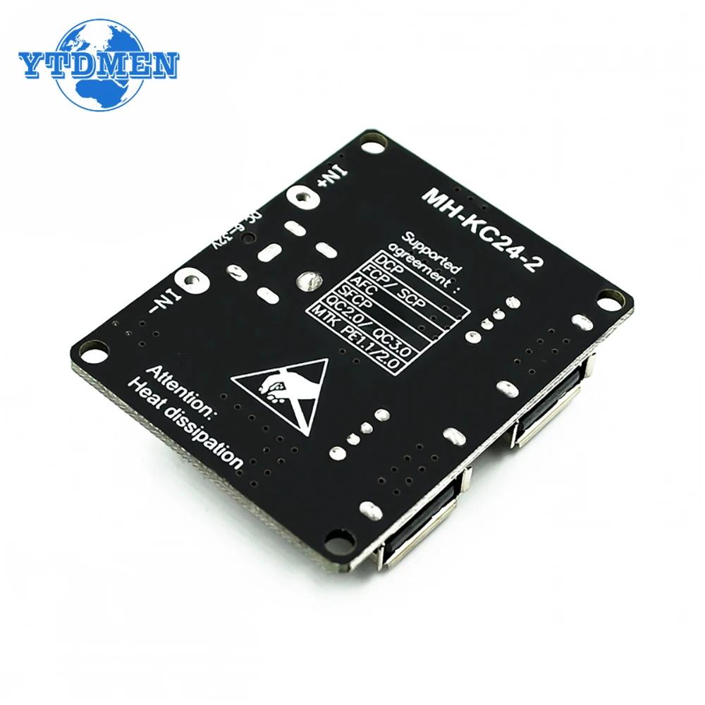 1PCS USB QC3.0 QC2.0 USB DC-DC Buck Converter Charging Step-Down Module 6-32V 9V 12V 24V To Fast Quick Charger Circuit Board