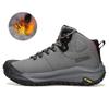 HUMTTO Warm Wool Hiking Boots Men Leather Ankle Boots Non-slip Camping Trekking Men's Sports Shoes Winter Outdoor Safety Sneakers